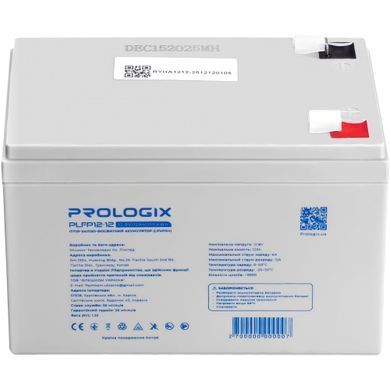 Акумуляторна батарея Prologix 12.8V 12AH 153.6Wh LiFePO4 (PLFP12-12) [619076]
