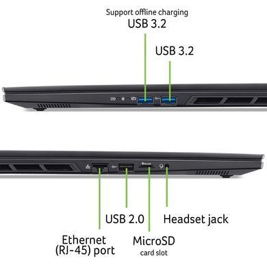 Ноутбук Acer Nitro 16S AI AN16S-61-R7HR Obsidian Black (NH.QXUEU.002) [203435]