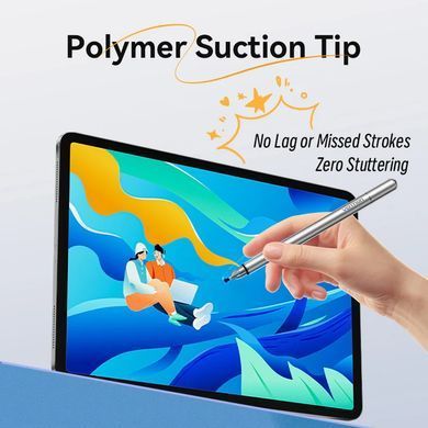 Стилус - ручка для ємнісних екранів 2-в-1 Stylus Pen Gray Aluminum Alloy Type Vention (KQMH0) [404593]