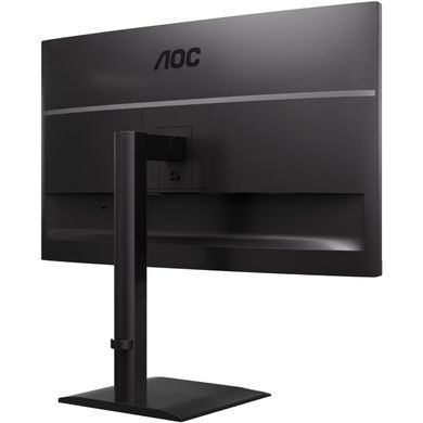 Монітор TFT 27" AOC, 4K UHD, IPS, 2xHDMI, DP, USB-C, RJ-45, USB hub, HAS, Pivot, кол., чорний (U27E4CV) [405351]