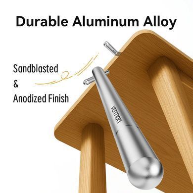Стилус - ручка для ємнісних екранів 2-в-1 Stylus Pen Gray Aluminum Alloy Type Vention (KQMH0) [404593]