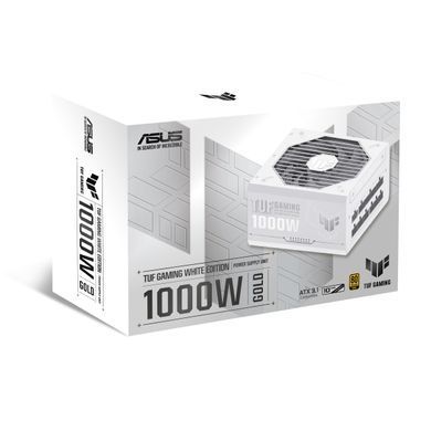 Блок живлення Asus TUF-GAMING-1000G-WHITE PCIE5 1000W Gold (90YE00S5-B0NA00) [611874]