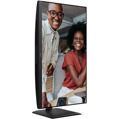 Монітор TFT 27" AOC, 4K UHD, IPS, 2xHDMI, DP, USB-C, RJ-45, USB hub, HAS, Pivot, кол., чорний (U27E4CV) [405351]