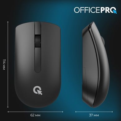 Миша бездротова OfficePro Silent Click Wireless Black (M175B) [606675]