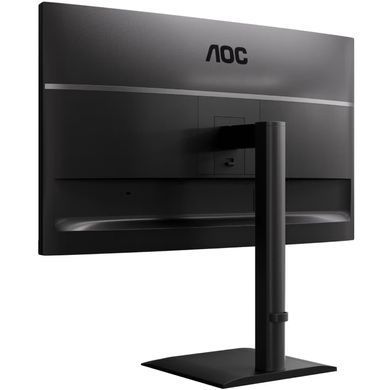 Монітор TFT 27" AOC, 4K UHD, IPS, 2xHDMI, DP, USB-C, RJ-45, USB hub, HAS, Pivot, кол., чорний (U27E4CV) [405351]