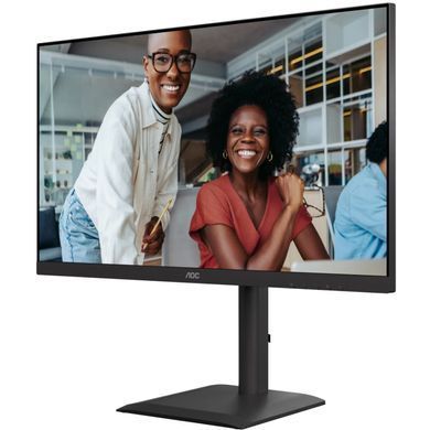 Монітор TFT 27" AOC, 4K UHD, IPS, 2xHDMI, DP, USB-C, RJ-45, USB hub, HAS, Pivot, кол., чорний (U27E4CV) [405351]