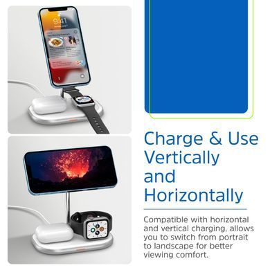 Зарядний пристрій Wireless 15W 3-in-1 Fast Charger white Energizer (WCP303) [404664]