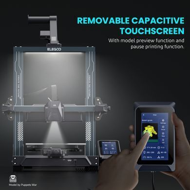Друкарка 3D ELEGOO Neptune 4 Pro (FDM 1.75 mm 0.4 mm 225x225x265 mm WLAN USB сірий) (50.201.013300) [404735]