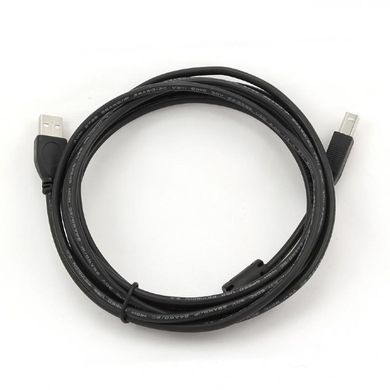 Кабель Cablexpert USB - USB Type-B V 2.0 (M/M), 3.0 м, Феритовий фільтр, чорний (CCF-USB2-AMBM-10) [615084]