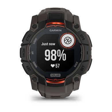 Смарт-годинник Garmin Instinct 3 50mm Solar Black with Charcoal Silicone Band (010-02935-40) [604567]