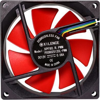 Вентилятор для корпуса 80mm Xilence Performance C XPF80.R.PWM Red/Black, Retail Box (XF040) [402990]