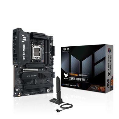 Материнcька плата ASUS TUF GAMING X870E-PLUS WIFI7 sAM5 X870E 4xDDR5 M.2 HDMI Wi-Fi BT ATX (90MB1M70-M0EAY0) [109249]