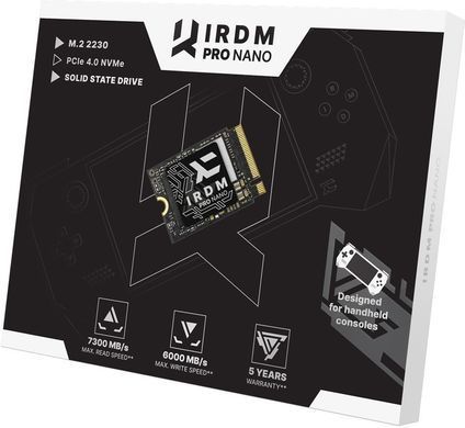Накопичувач SSD 1TB Goodram IRDM Pro Nano M.2 2230 PCIe 4.0 x4 3D NAND (IRP-SSDPR-P44N-01T-30) [612659]
