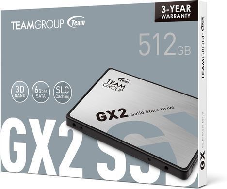 Накопичувач SSD 512GB Team GX2 2.5" SATAIII TLC (T253X2512G0C101) [607863]