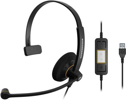 Гарнітура комп'ютерна моно On-Ear EPOS IMPACT SC 30 USB ML, USB, односпрямований, сертифікат Microsoft Teams, 2.1м, Чорний (1000550) [107159]