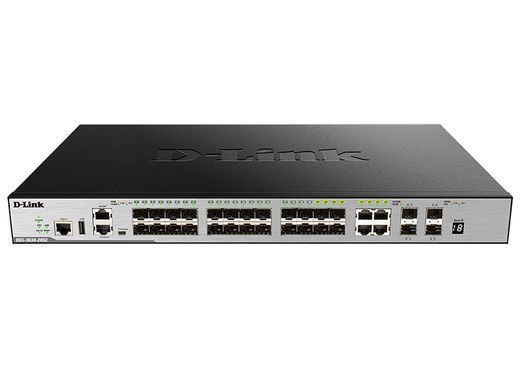 Комутатор D-Link 20xSFP, 4xSFP/GE, 4xSFP+, L3 (DGS-3630-28SC) [14856]