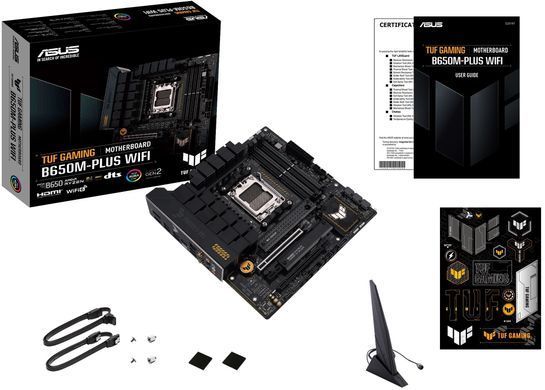 Материнcька плата ASUS TUF GAMING B650M-PLUS WIFI sAM5 B650 4xDDR5 M.2 HDMI DP Wi-Fi BT mATX (90MB1BF0-M0EAY0) [109480]