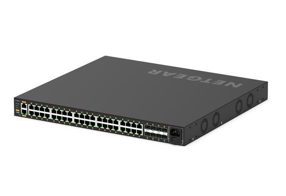 Комутатор NETGEAR M4250-40G8XF-PoE+ (GSM4248PX), 40x1GE PoE+(960Вт), 8xSFP+, AV Line керований L2 (GSM4248PX-100EUS) [15187]