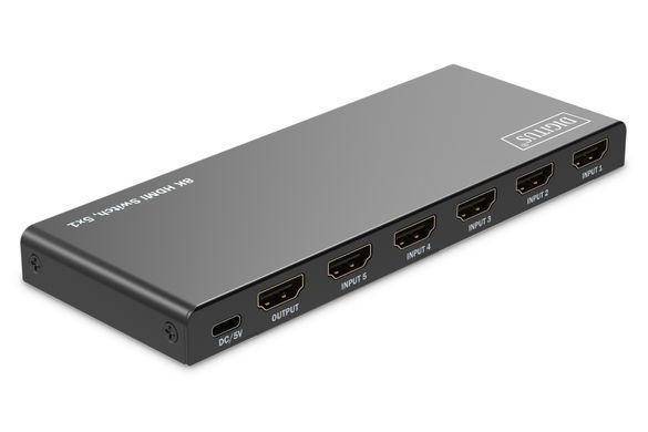 Відеокомутатор DIGITUS UHD HDMI (INx5 - OUTx1), 8K (DS-55334) [113220]