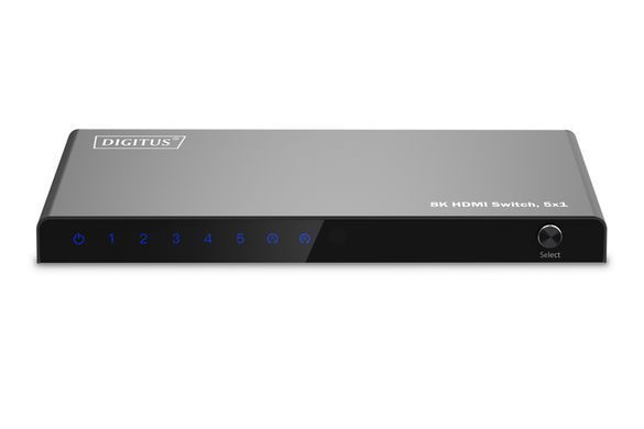 Відеокомутатор DIGITUS UHD HDMI (INx5 - OUTx1), 8K (DS-55334) [113220]