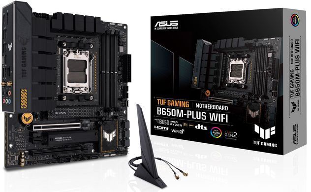 Материнcька плата ASUS TUF GAMING B650M-PLUS WIFI sAM5 B650 4xDDR5 M.2 HDMI DP Wi-Fi BT mATX (90MB1BF0-M0EAY0) [109480]