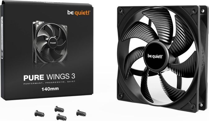 Вентилятор be quiet! Pure Wings 3 140mm Black (BL107) [620194]