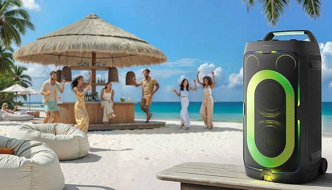 Акустична система Samsung MX-ST50F 240Вт, 2.0, BT, USB, 3.5 Mini Jack, IPX4, Party Lights+, SBC, AAC, чорний (MX-ST50F/UA) [113491]