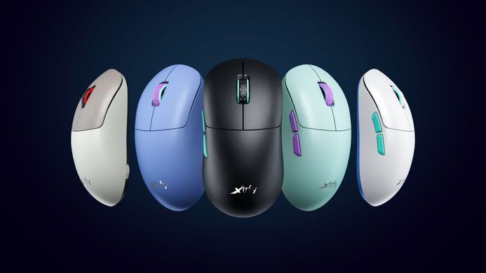 Миша Xtrfy M8, WL/USB-A, RGB, чорний (M8W-RGB-BLACK) [104034]