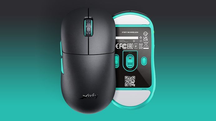 Миша Xtrfy M8, WL/USB-A, RGB, чорний (M8W-RGB-BLACK) [104034]