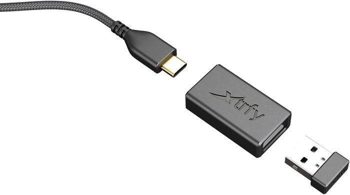 Миша Xtrfy M8, WL/USB-A, RGB, чорний (M8W-RGB-BLACK) [104034]