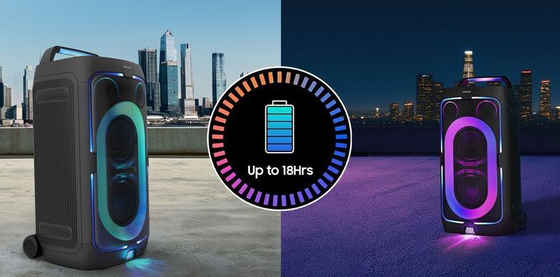 Акустична система Samsung MX-ST50F 240Вт, 2.0, BT, USB, 3.5 Mini Jack, IPX4, Party Lights+, SBC, AAC, чорний (MX-ST50F/UA) [113491]