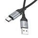 Кабель HOCO X102 USB to Type-C 3A, 1m, nylon, aluminum connectors, Black (6942007608770) [805366], фото 4