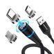 Кабель ColorWay USB - Lightning + micro USB + USB Type-C (M/M), Magnetic Data/Quick Charge, 2.4 А, 1 м, Black (CW-CBUU038-BK) [612355], фото 2