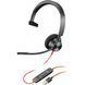 Гарнітура комп'ютерна моно On-ear Poly Blackwire 3310, USB-A, всеспрямований, чорний (767F7AA) [107521], фото 2