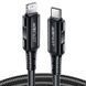 Кабель ACEFAST C4-01 Type-C to iP 3A, 30W, 1.8m, nylon, zinc connectors, Black (6974316281306) [802594], фото 1