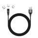 Кабель ColorWay USB - Lightning + micro USB + USB Type-C (M/M), Magnetic Data/Quick Charge, 2.4 А, 1 м, Black (CW-CBUU038-BK) [612355], фото 1