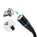 Кабель ColorWay USB - Lightning + micro USB + USB Type-C (M/M), Magnetic Data/Quick Charge, 2.4 А, 1 м, Black (CW-CBUU038-BK) [612355], фото 4
