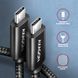 Кабель AXAGON USB-C-USB-C 2.0, 2.5м, PD 240W 5A, Чорний (BUCM2-CM25AB) [503007], фото 3