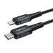 Кабель ACEFAST C4-01 Type-C to iP 3A, 30W, 1.8m, nylon, zinc connectors, Black (6974316281306) [802594], фото 3