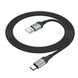 Кабель HOCO X102 USB to Type-C 3A, 1m, nylon, aluminum connectors, Black (6942007608770) [805366], фото 5