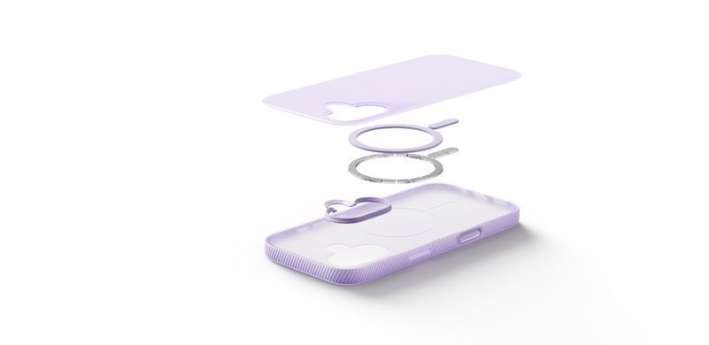 Чохол Belkin для iPhone 17, Magnetic Protective Grip, Lavender (MSA034HQLV) [111897]