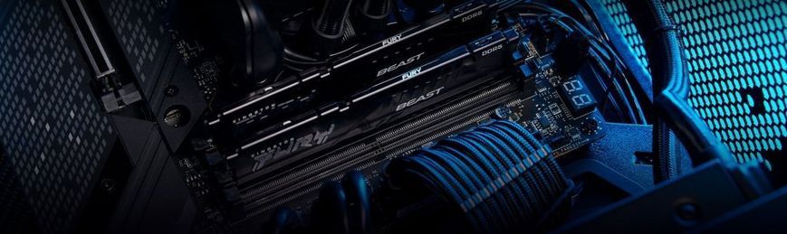 Пам'ять ПК Kingston DDR4 32GB KIT (8GBx4) 3200 FURY Beast (KF432C16BBK4/32) [103909]
