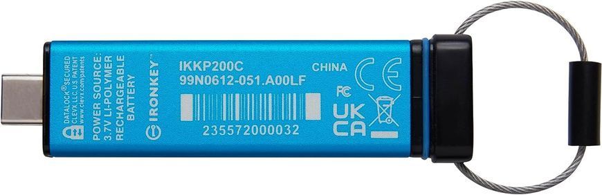 Флеш-накопичувач USB3.2 128GB Kingston IronKey Keypad 200 Type-C Blue (IKKP200C/128GB) [614253]