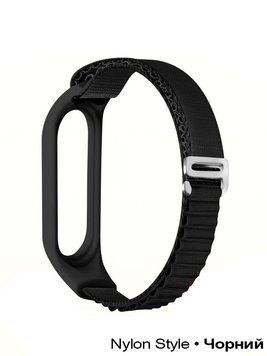 Ремінець BeCover Nylon Style для Xiaomi Mi Smart Band 7 Black (707655) [613981]