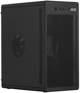 Корпус 2E Credo V285B без БЖ, 1xUSB3.0, 1х USB 2.0, 1xUSB Type-C, 1x120мм, VGA 300мм, mATX, чорний (2E-V285B) [109573]