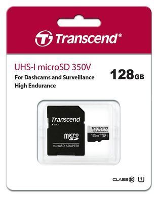 Карта пам'яті Transcend microSD 128GB C10 UHS-I U1 High Endurance (170TB) (TS128GUSD350V) [108902]