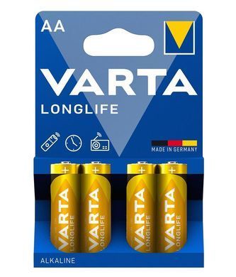 Батарейка Varta Longlife лужна AA блістер, 4 шт (04106101414) [113347]