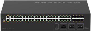 Комутатор NETGEAR M4250-40G8XF-PoE++ (GSM4248UX), 40x1GE Ultra90 PoE++ (2880Вт), 8xSFP+, AV Line керований L2 (GSM4248UX-100EUS) [15188]