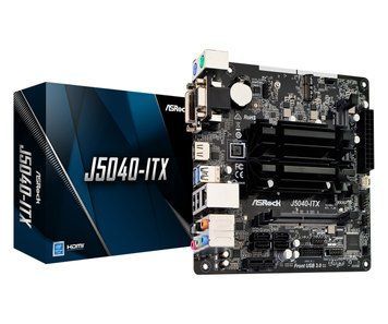Материнська плата ASRock (Quad-Core Pentium 3.2GHz, 2xDDR4 SoDIMM, VGA/HDMI/DVI, 1*PCIe, 4xSATAIII, miniITX) (J5040-ITX) [402686]