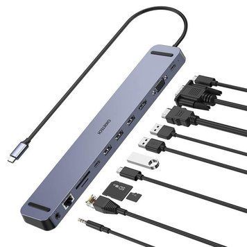 USB-хаб Choetech USB Type-C 11-в-1 (HUB-M20) [605118]